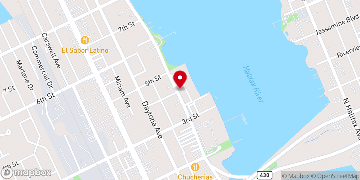 Map showing location of Silver Beach Baptist Church