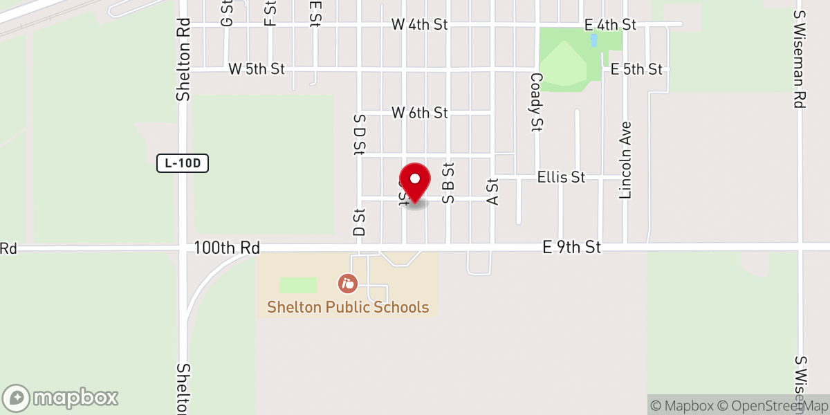 Map showing location of St Paul Lutheran Parsonage