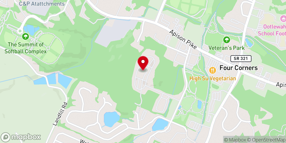 Map showing location of Collegedale Community Church