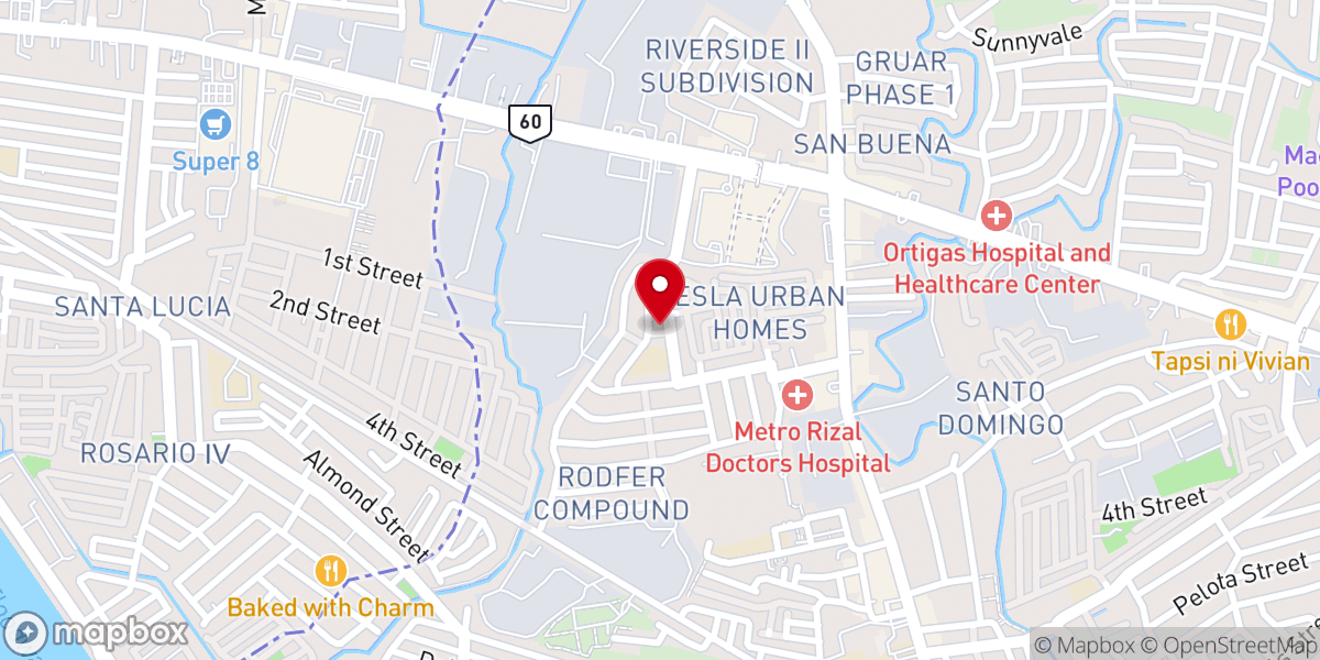 Map showing location of Saint Oscar Romero Quasi Parish