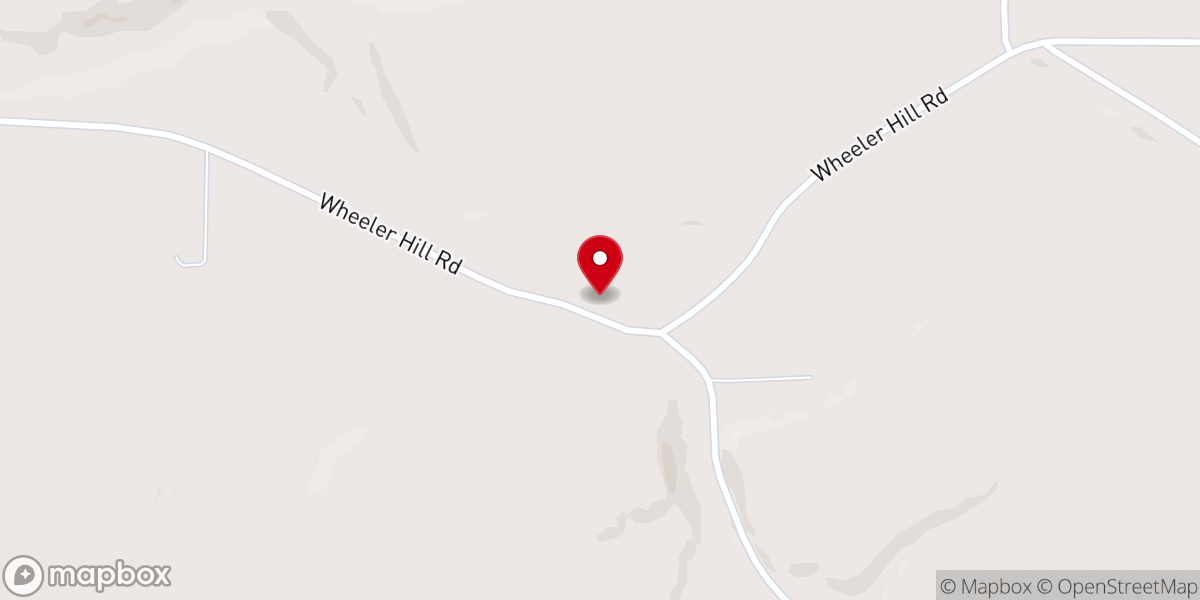 Map showing location of Wheeler Hill Church