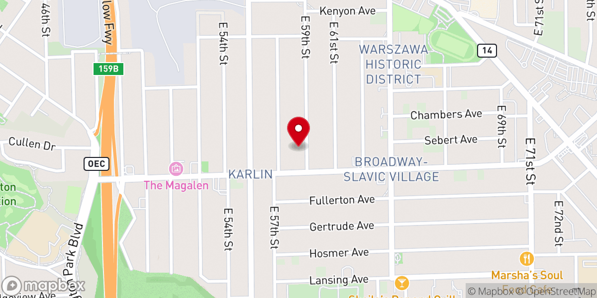 Map showing location of Grace Hungarian Baptist Church