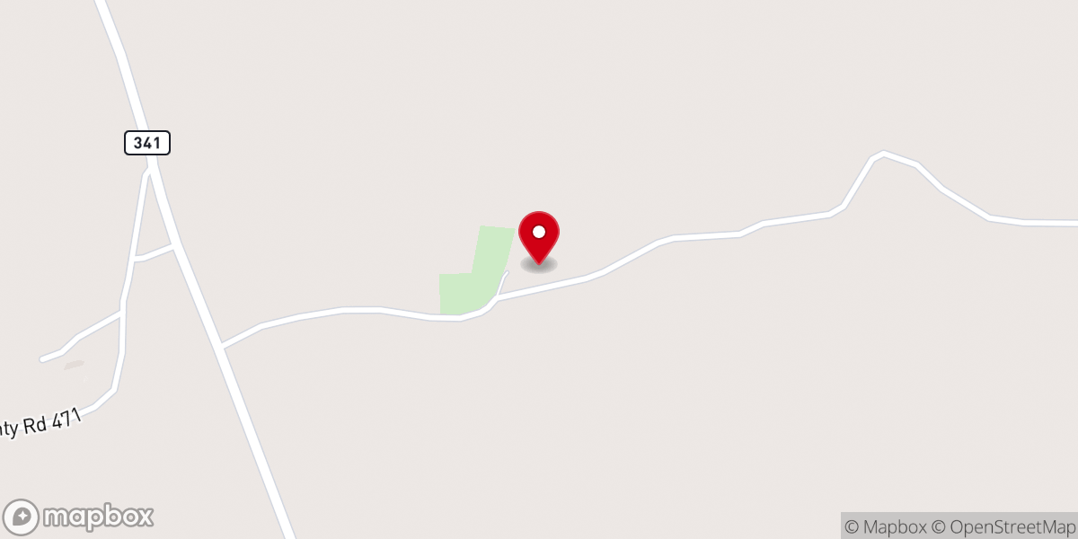 Map showing location of Midway Baptist Church