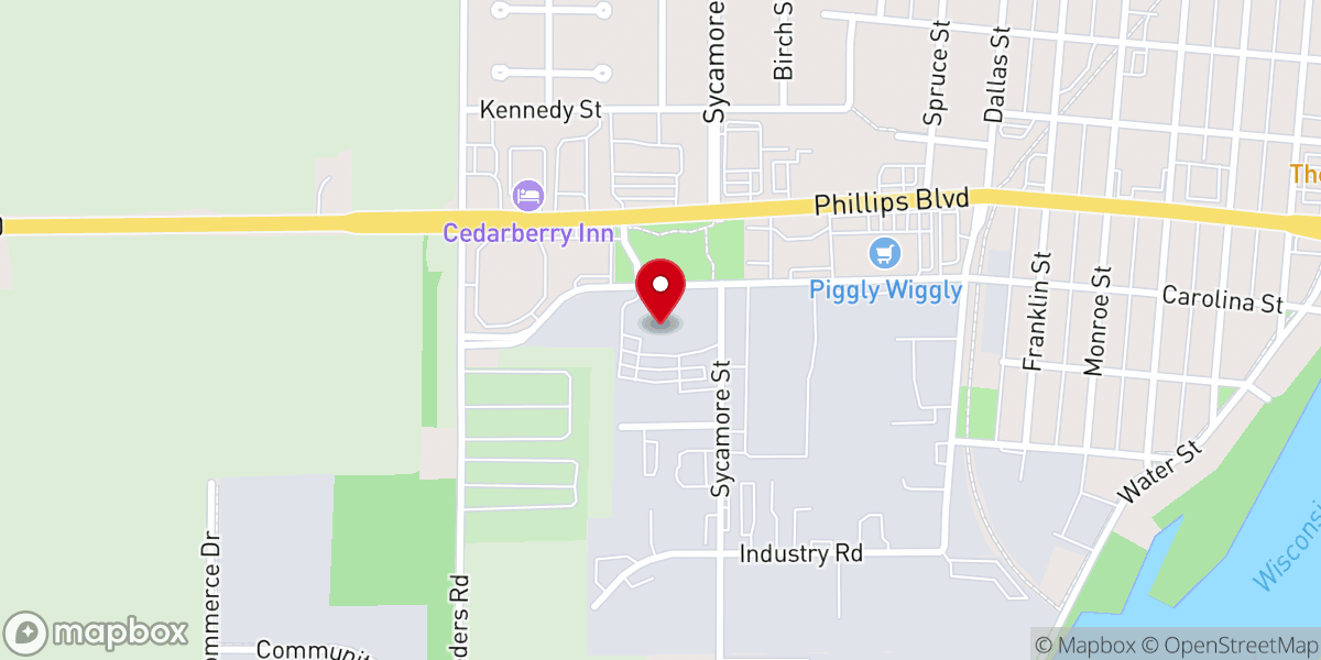 Map showing location of River Hills Church