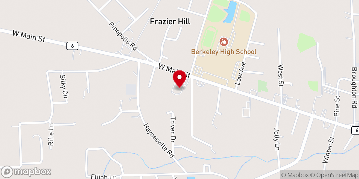 Map showing location of First Presbyterian Church