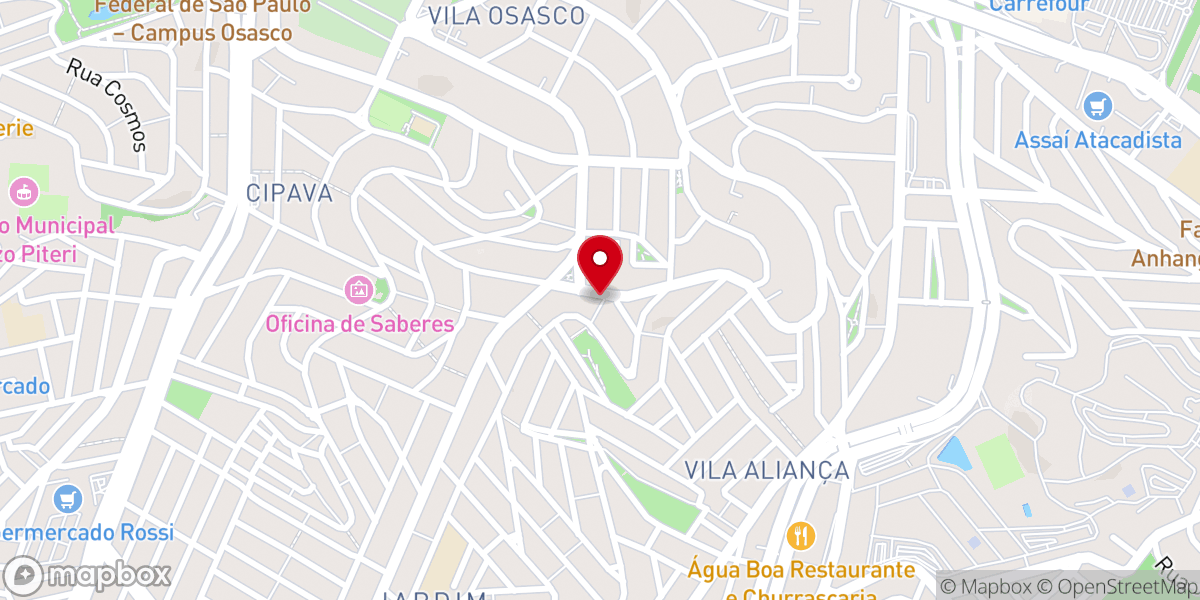 Map showing location of Igreja de Cristo em Osasco
