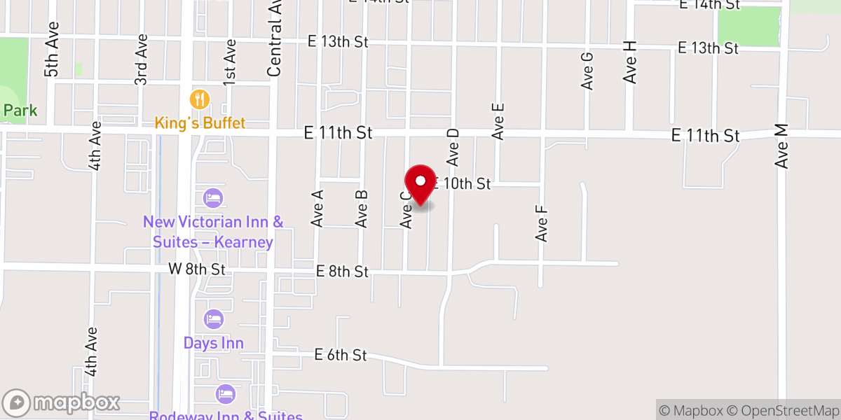 Map showing location of Hope Evangelical Free Church