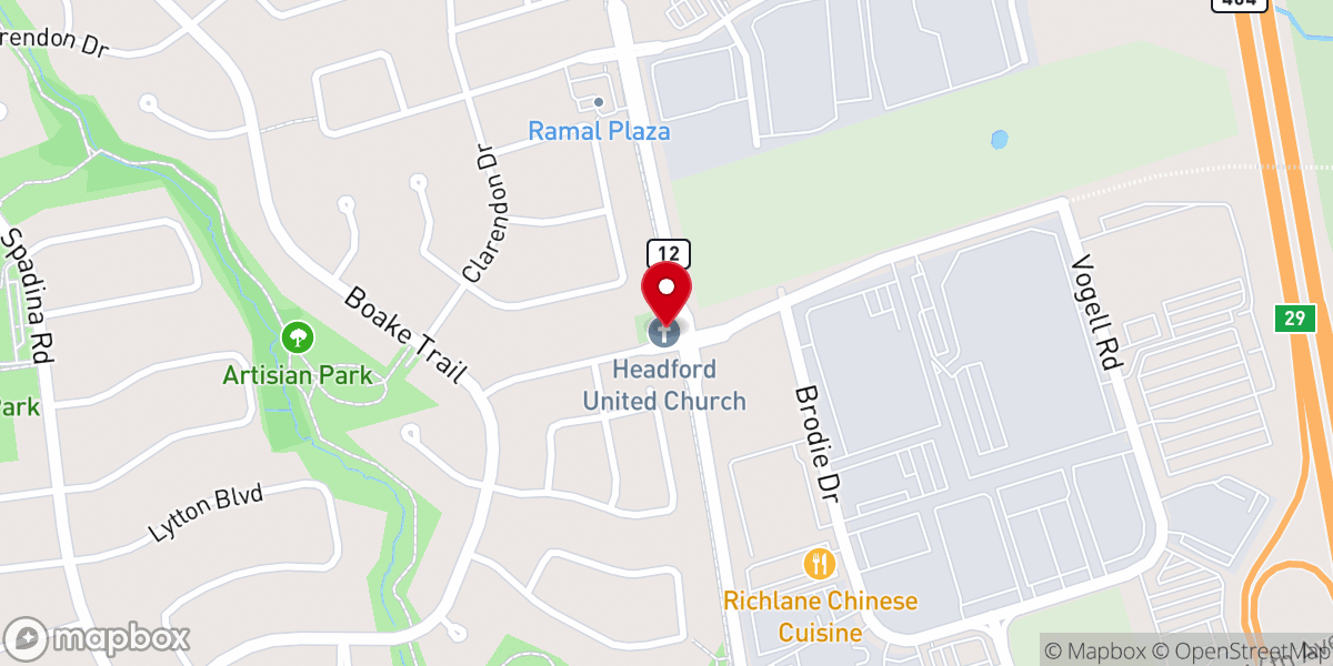 Map showing location of Nativity of the Mother of God Ukrainian Orthodox Church