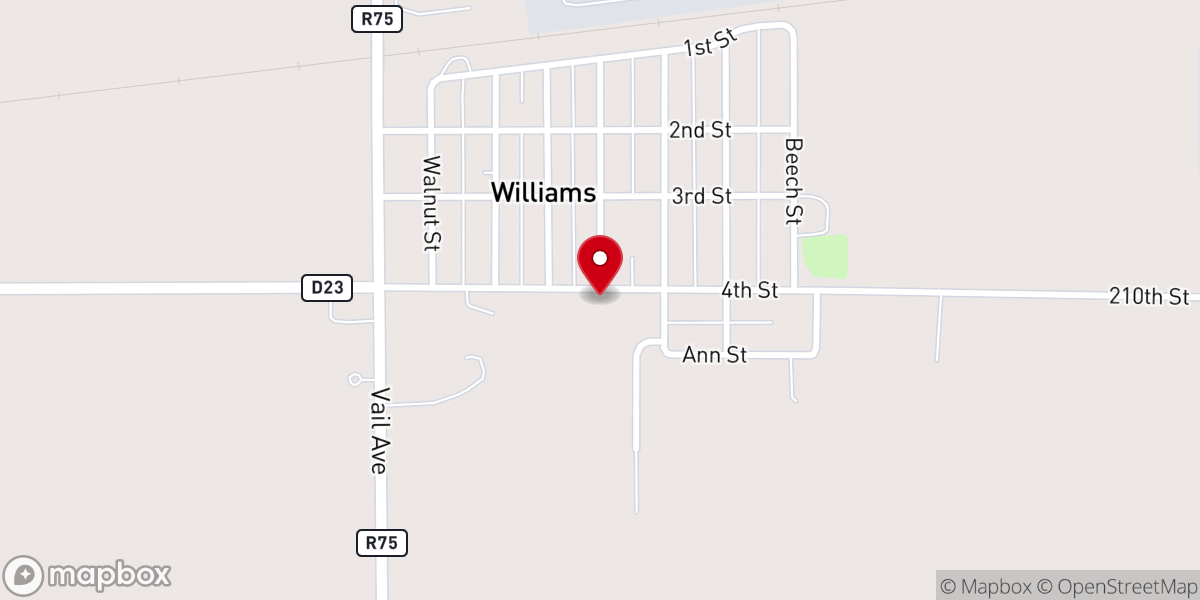 Map showing location of St Marys Catholic Church