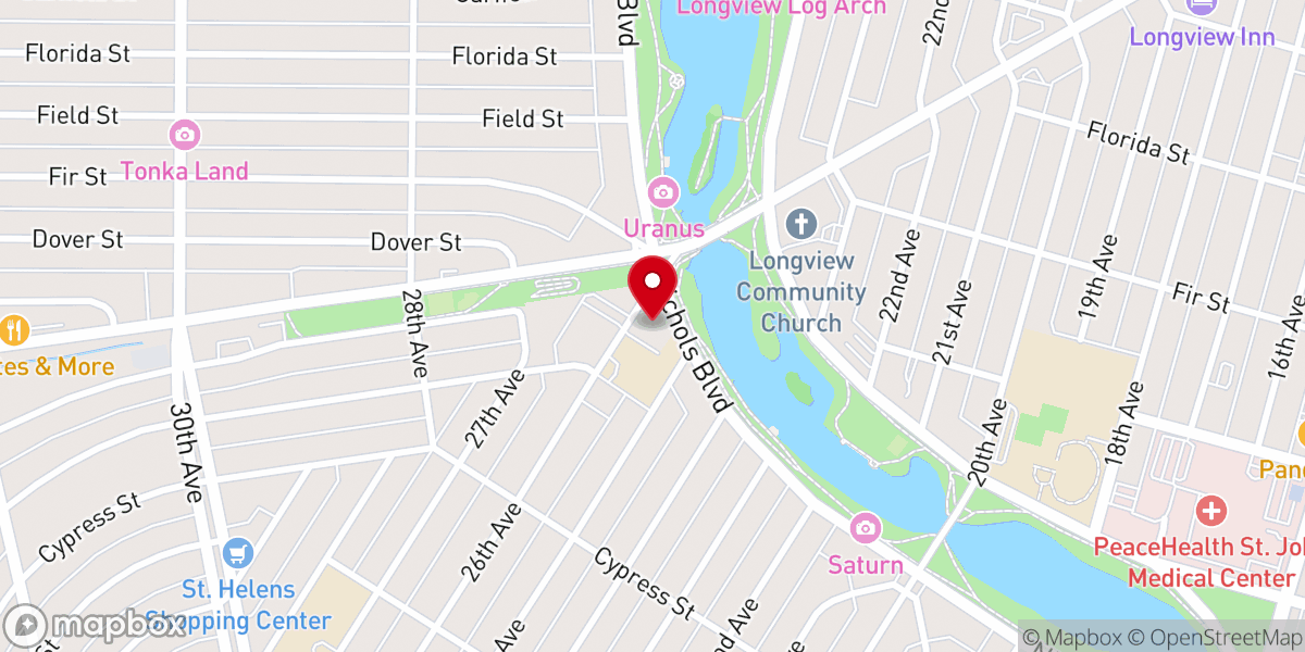 Map showing location of St. Rose de Viterbo Roman Catholic Church