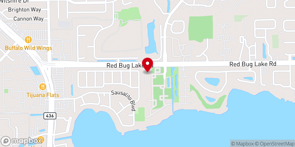 Map showing location of Faith Church Orlando