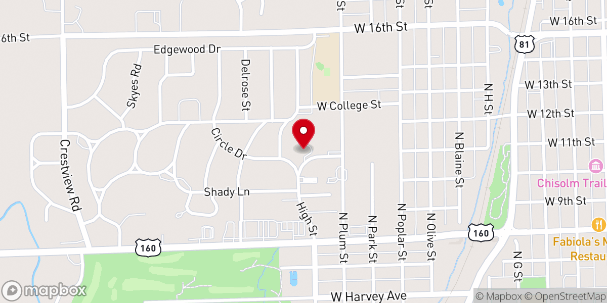 Map showing location of St John's Lutheran Church