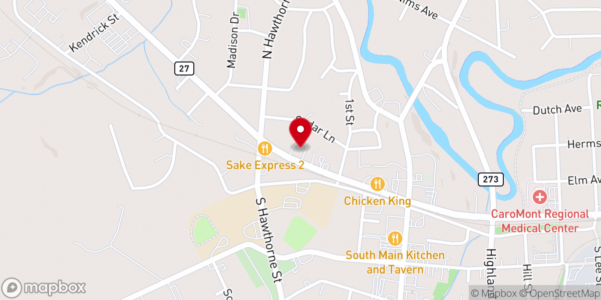 Map showing location of CBC Memorial Apostolic Church