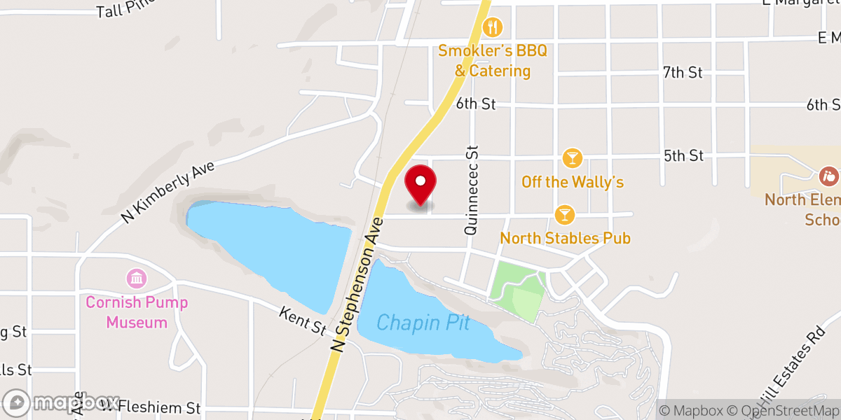 Map showing location of First Global Methodist Church