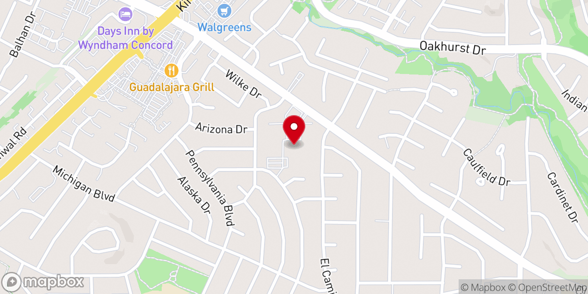 Map showing location of St. Bonaventure Catholic Church