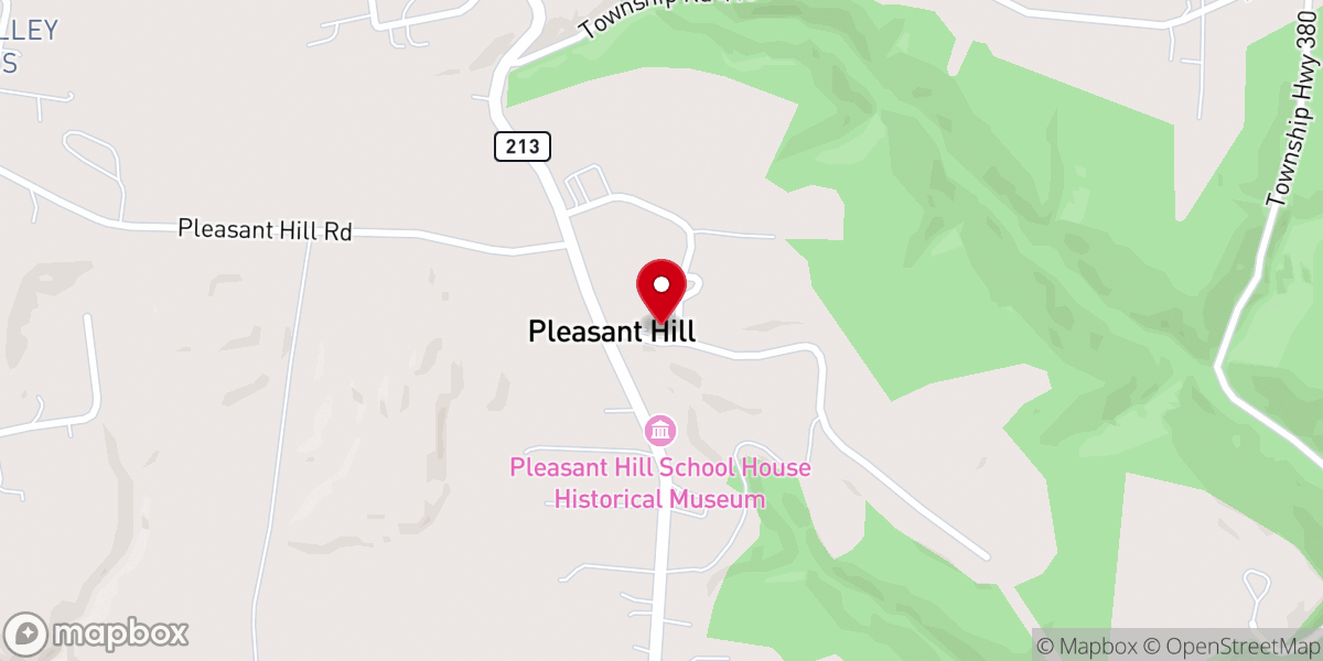 Map showing location of Pleasant Hill Presbyterian Church