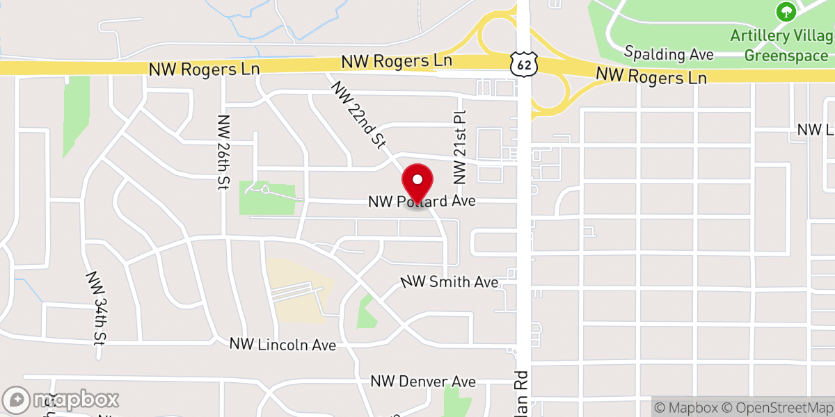 Map showing location of Pollard Ave Baptist Church