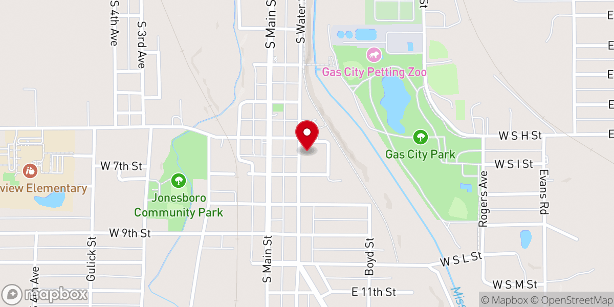 Map showing location of Water Street Community Church