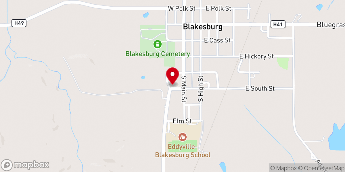 Map showing location of Pleasant Home Church