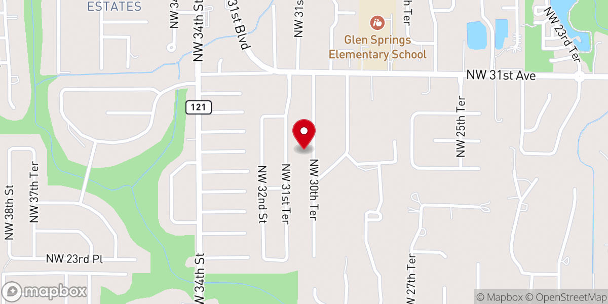 Map showing location of New Life Community Chapel of Gaines Ville Inc