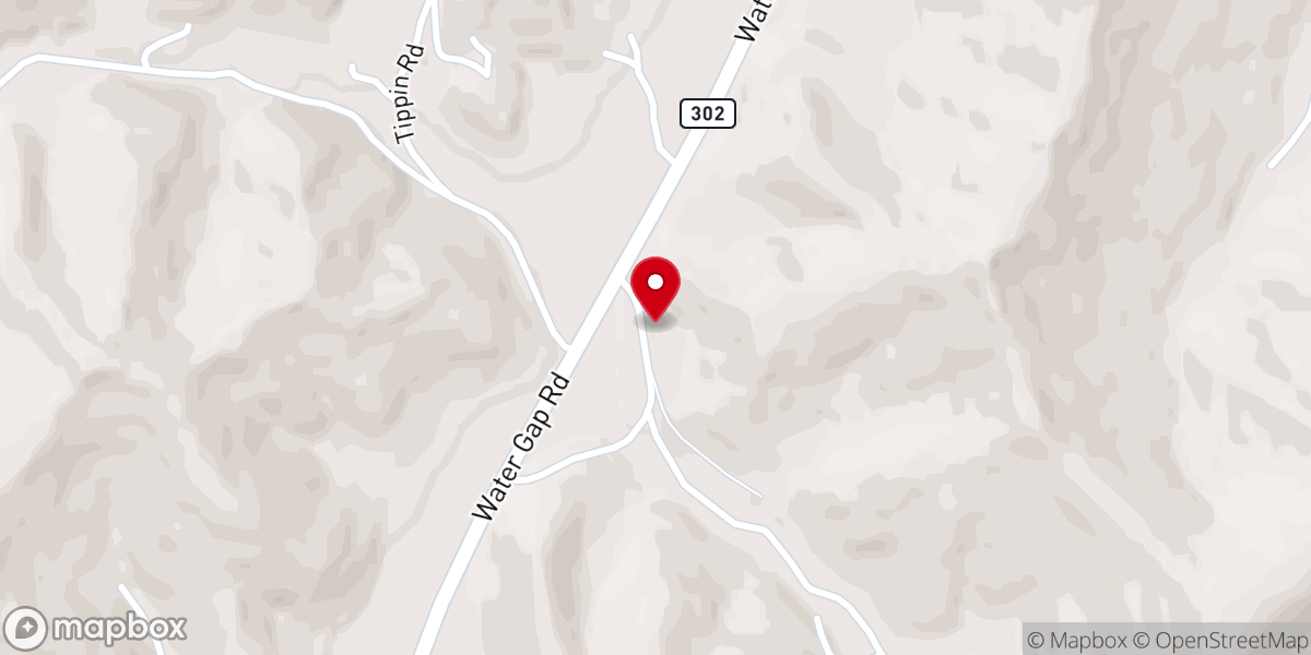 Map showing location of Pleasant Home Baptist Church