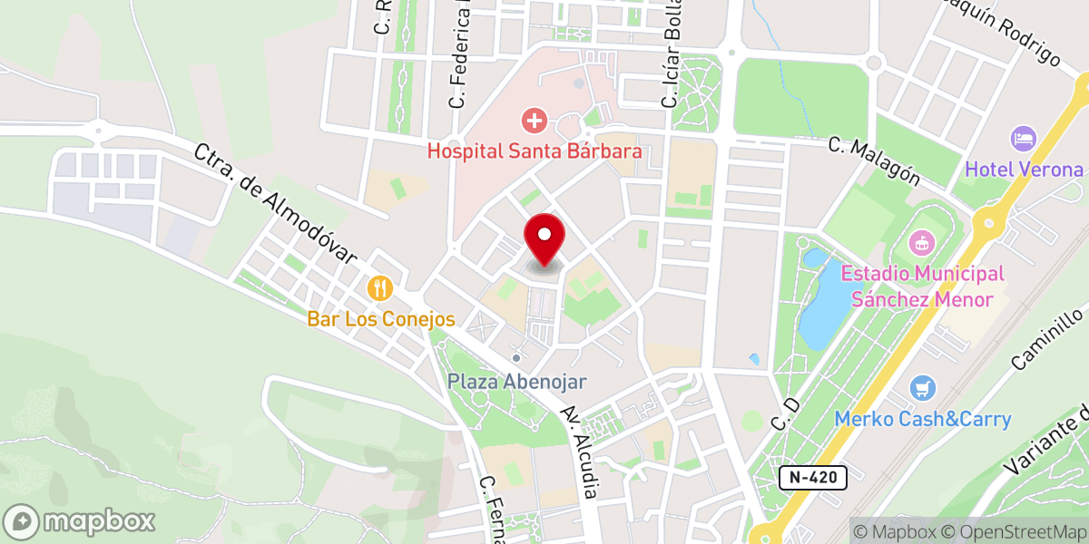 Map showing location of Parroquia de San Juan Bautista