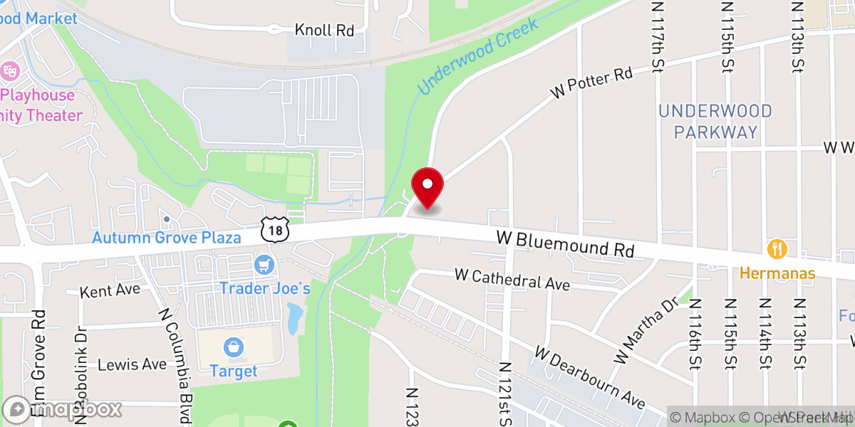 Map showing location of Community of Christ Milwaukee