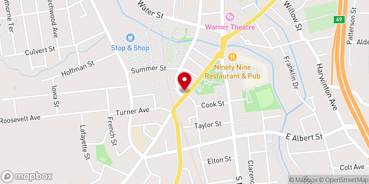 Map showing location of The Knights of Columbus