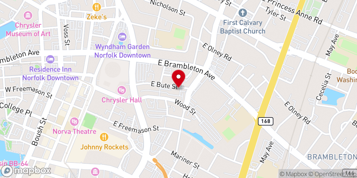 Map showing location of St. John’s A.M.E. Church
