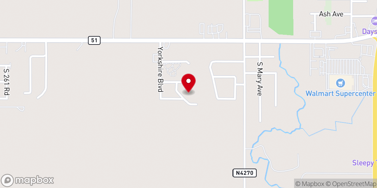 Map showing location of Yorkshire Retirement Village Apartments