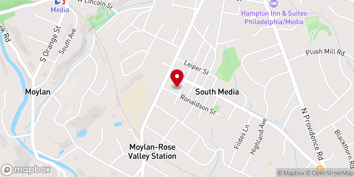 Map showing location of St Paul AME Zion Church