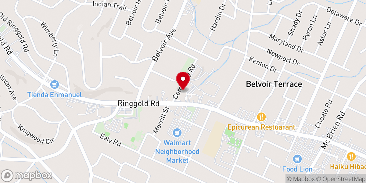 Map showing location of Jones Memorial United Methodist Church