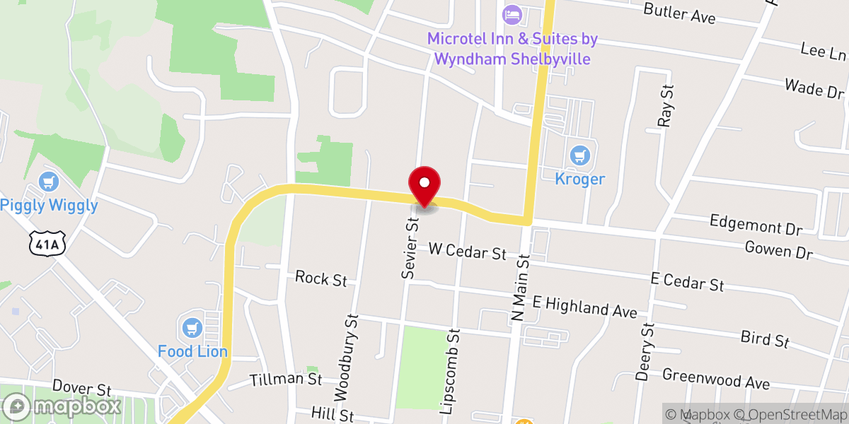 Map showing location of Victory Celebration Revival Church