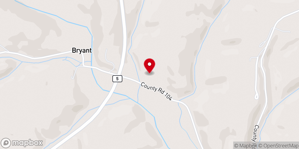 Map showing location of Mount Everett Church