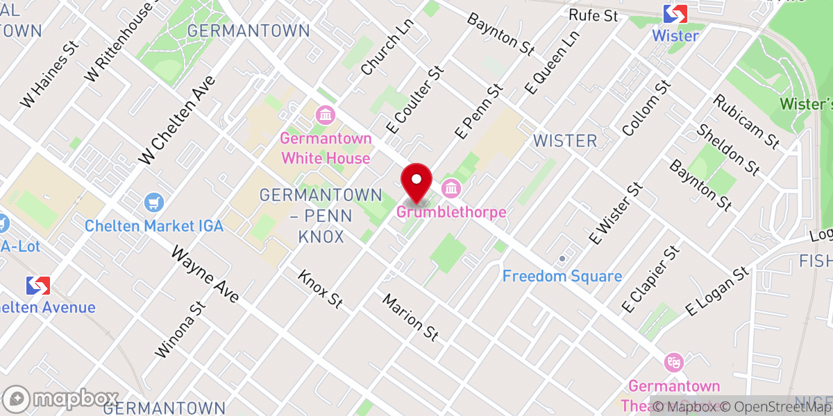Map showing location of Trinity Lutheran Church