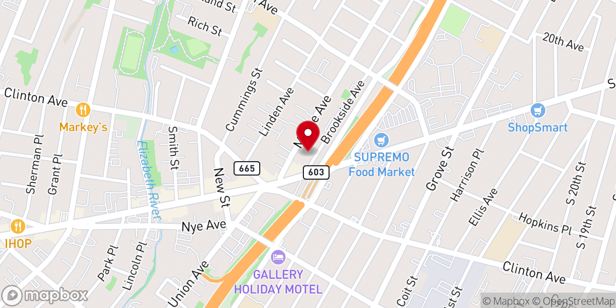 Map showing location of Apostolic Church International New Jersey