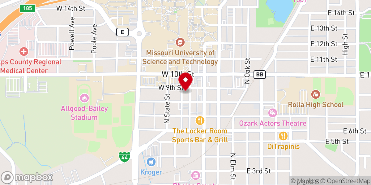Map showing location of First United Methodist Church