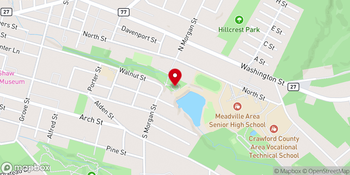 Map showing location of Shady Brook Park