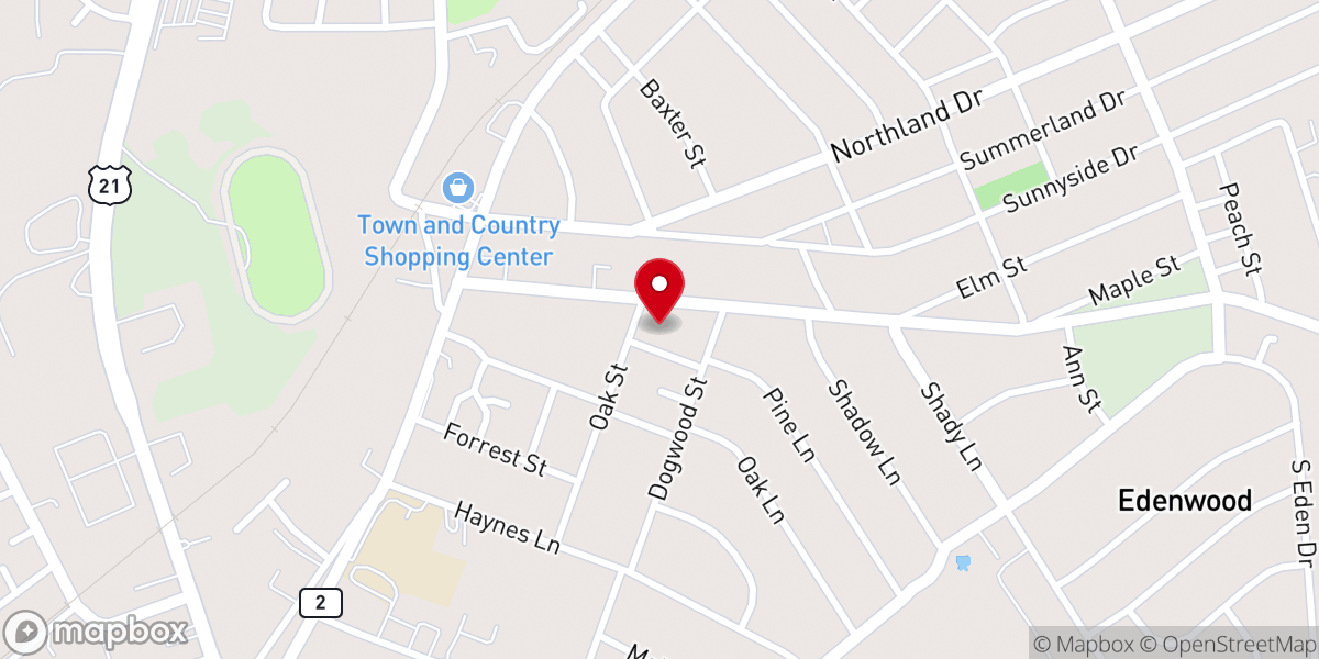 Map showing location of Broadacres Baptist Church
