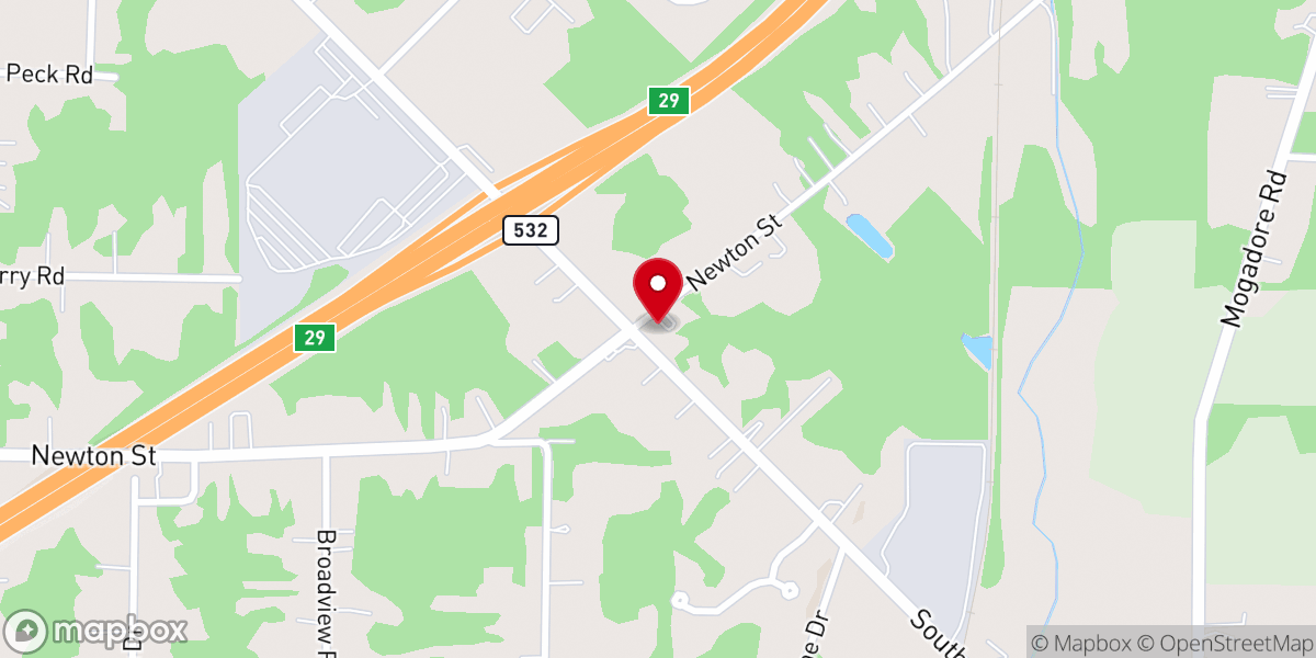 Map showing location of Compass Point Chapel
