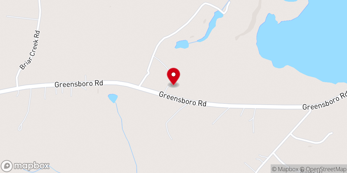Map showing location of Sugar Creek Baptist Chapel