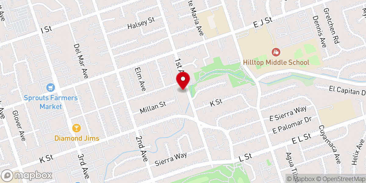 Map showing location of Saint John's Episcopal Church