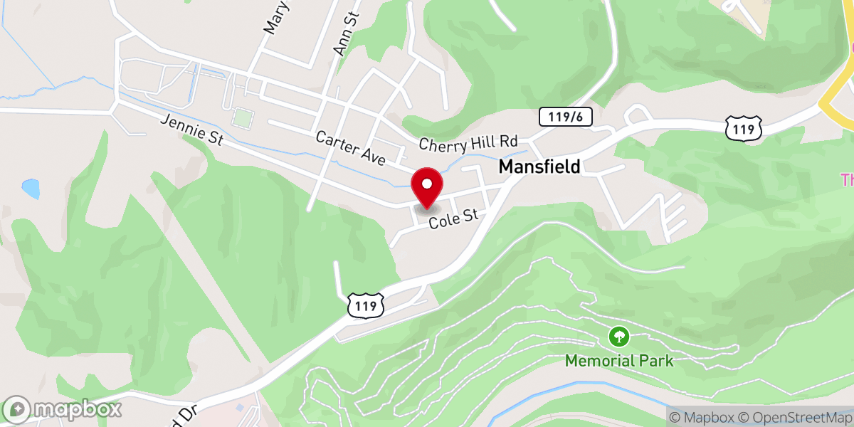 Map showing location of Crim Memorial United Methodist Church
