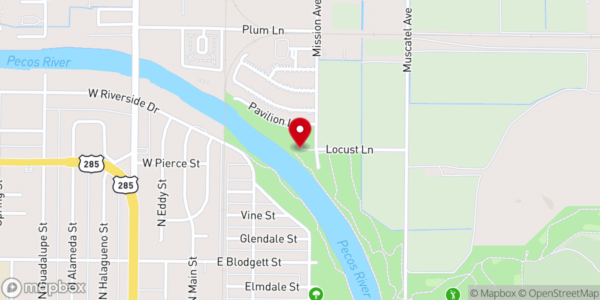 Map showing location of Carlsbad Labyrinth at Riverview Park