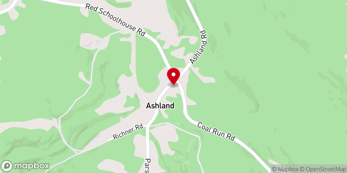 Map showing location of Ashland Wesleyan Church