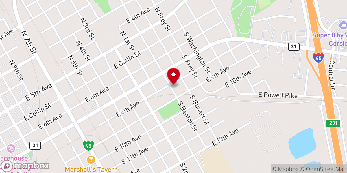 Map showing location of Open Door Church of God in Christ