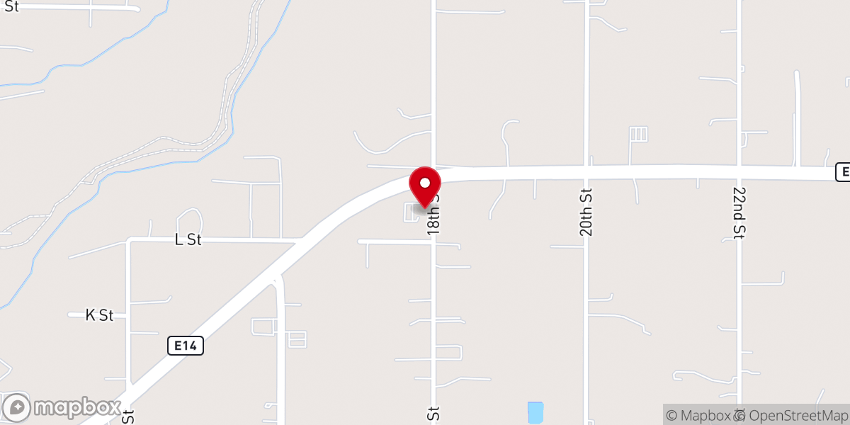 Map showing location of Harvest Missionary Church Assemblies of God