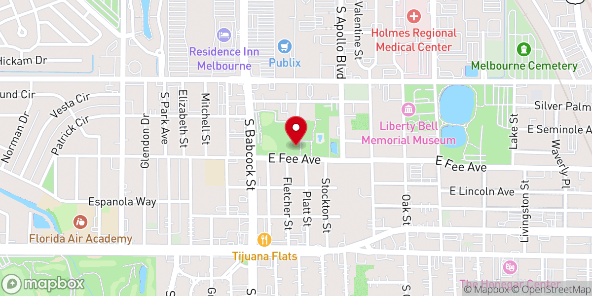 Map showing location of Our Lady of Lourdes Parish Office