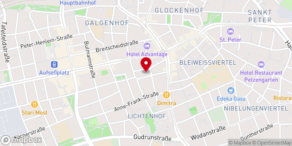 Map showing location of Herz Jesu