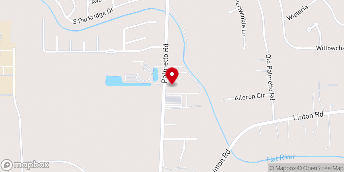 Map showing location of Cypress Baptist Church
